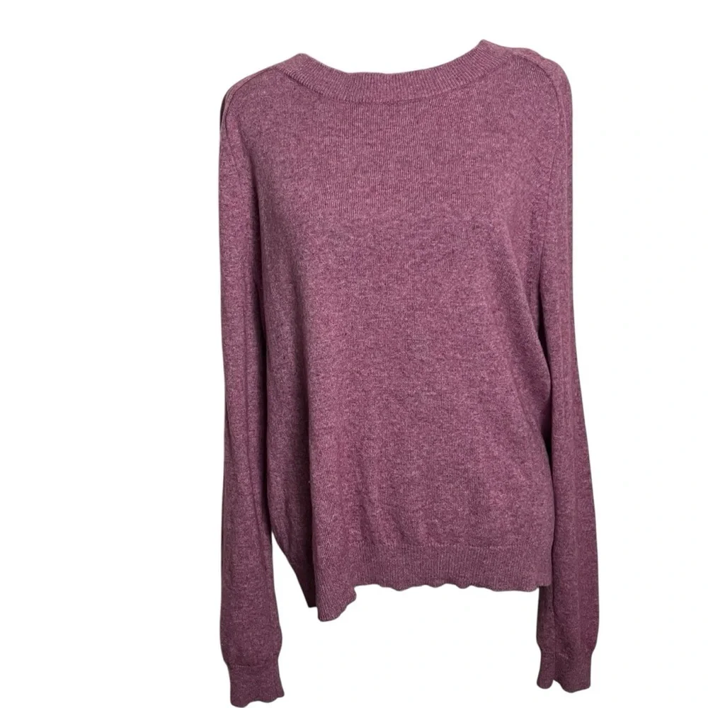Vince Cashmere Wool Blend Heathered Mauve Pullover Crew Neck — Size Medium - Picture 2 of 9